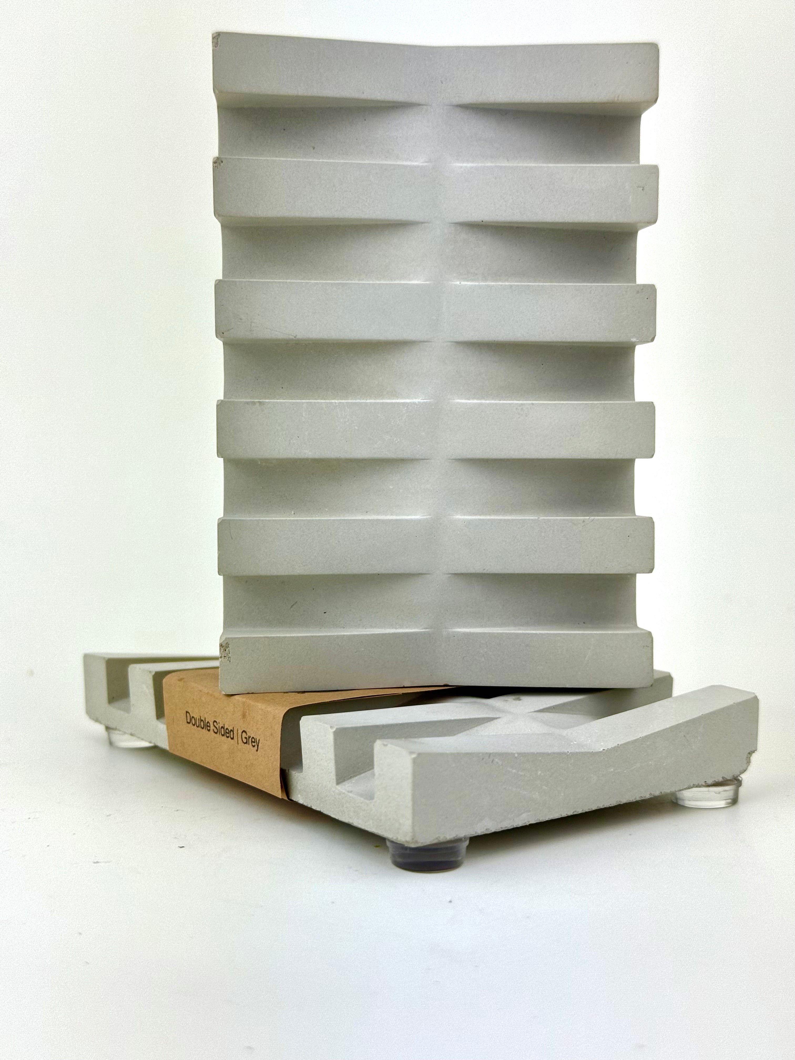 Porte-savon en béton – Double face | Marbré ou gris