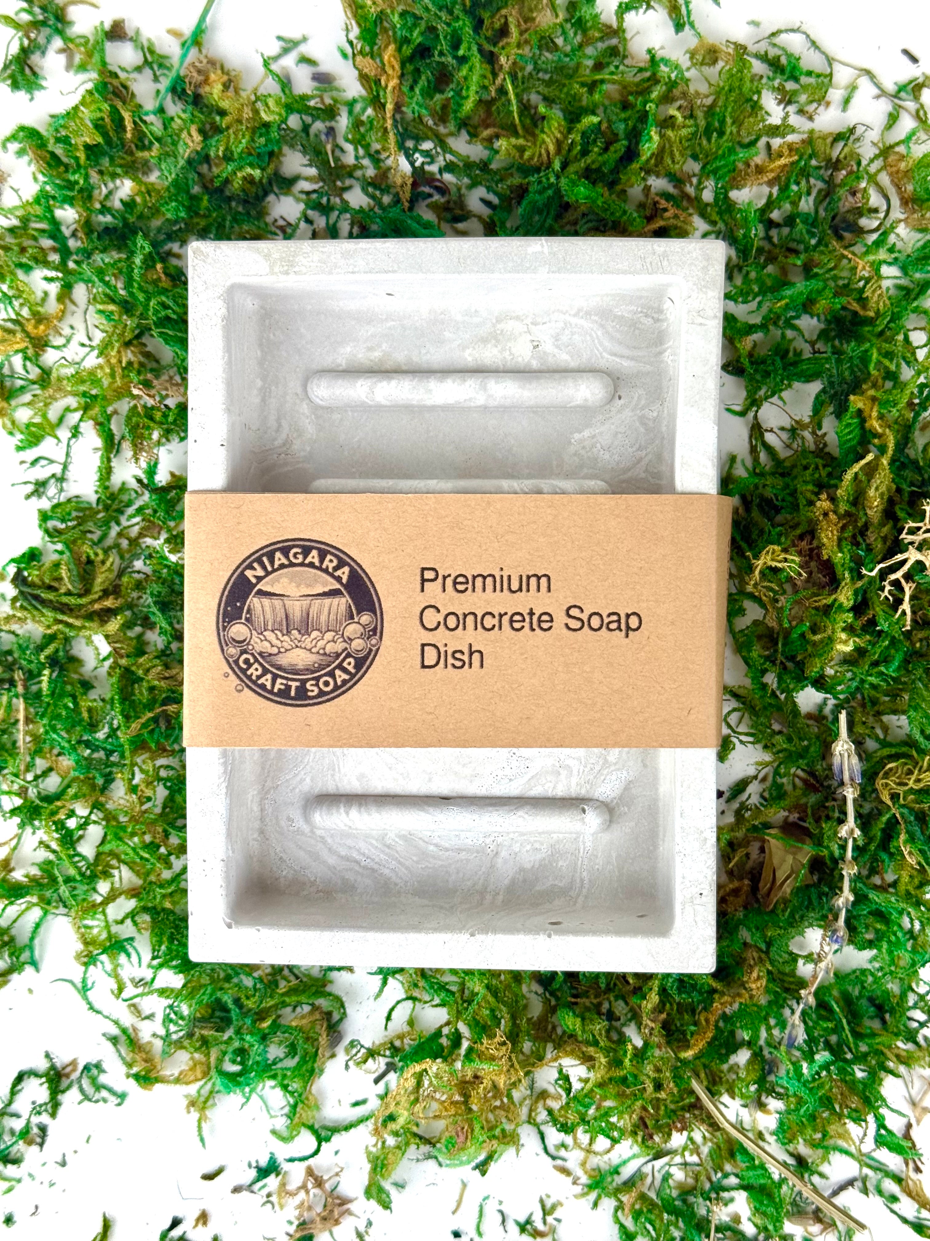 Porte-savon rectangulaire en béton de qualité supérieure | Marbré ou gris