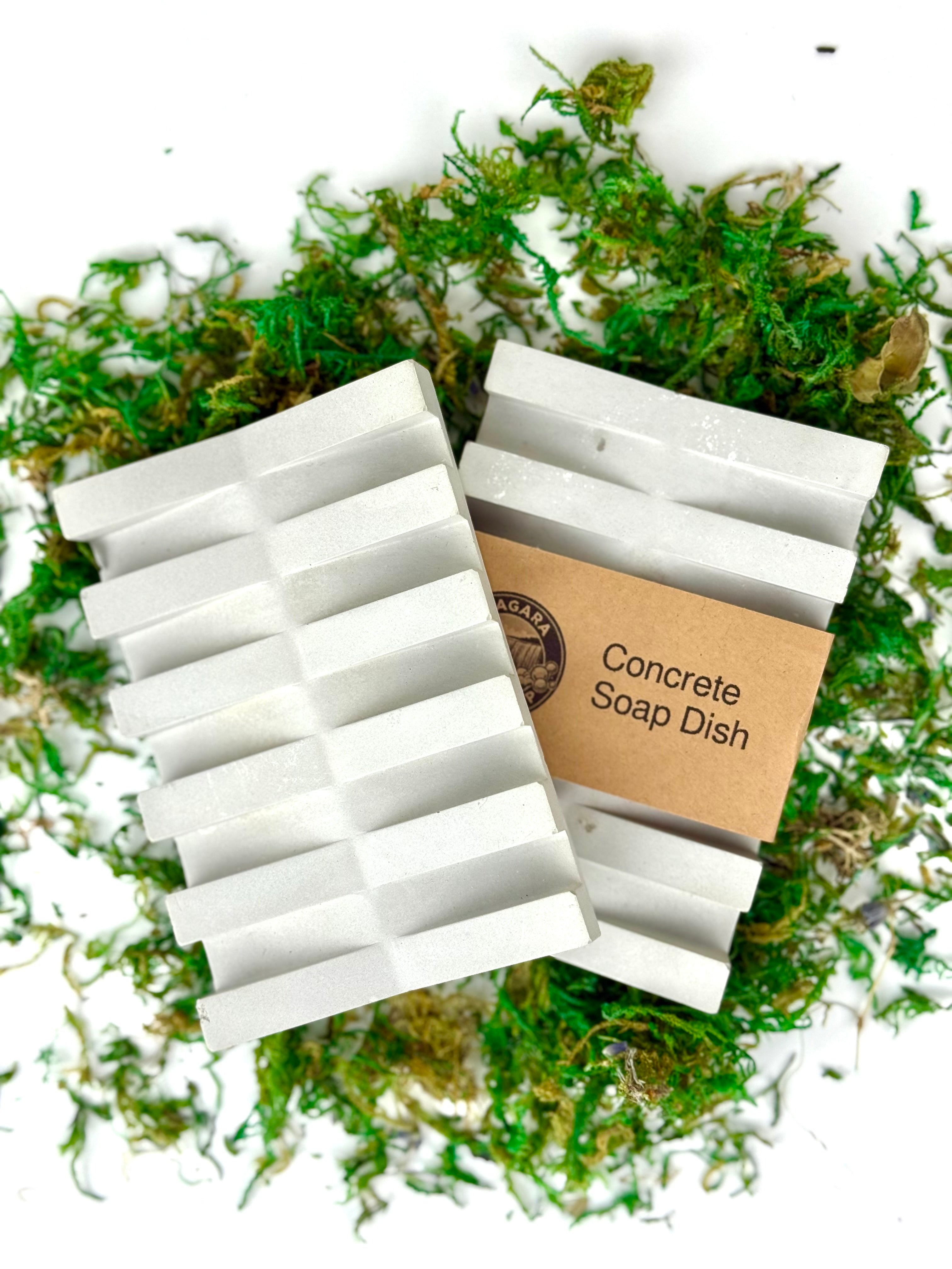 Porte-savon en béton – Double face | Marbré ou gris