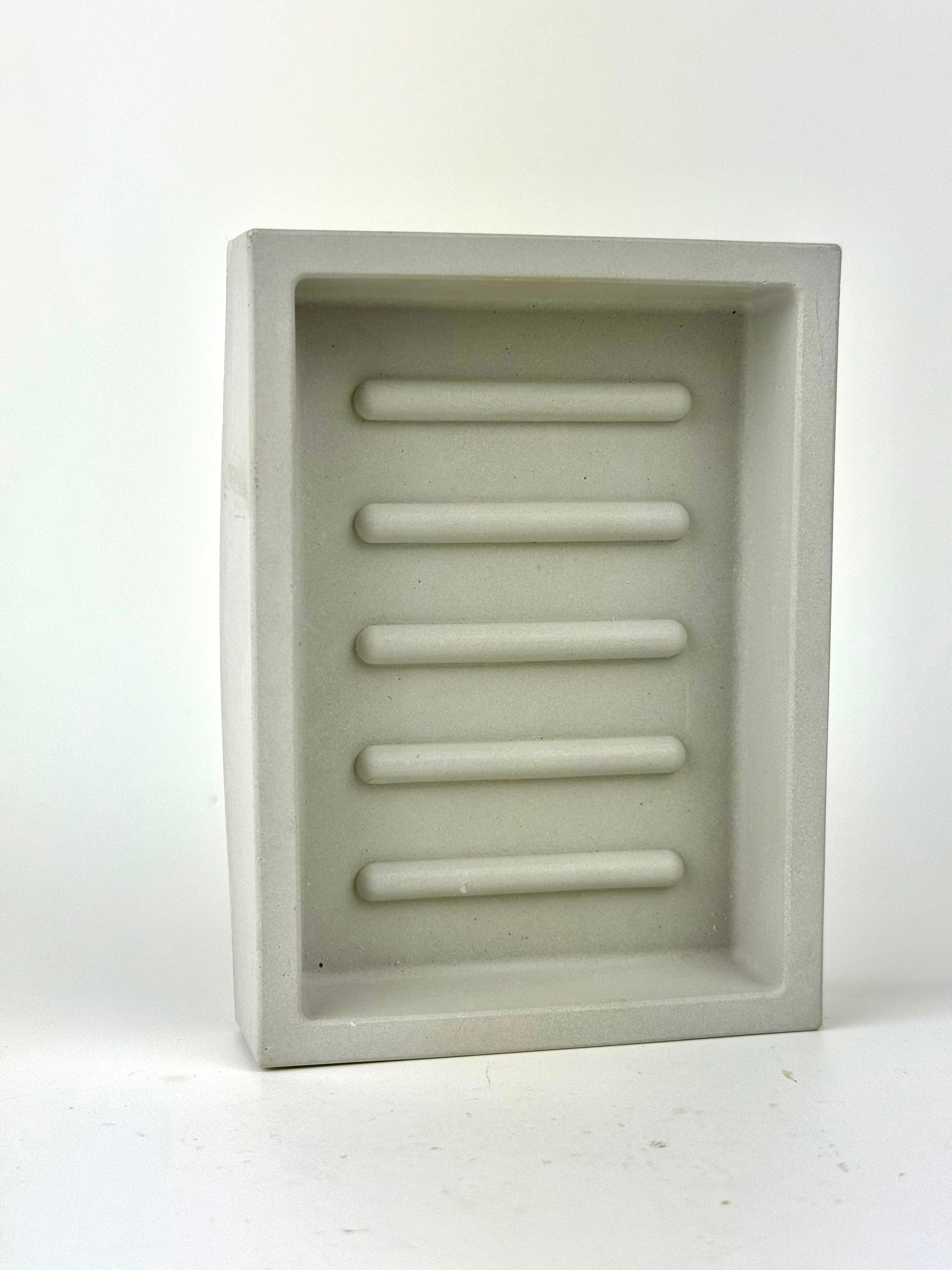 Porte-savon rectangulaire en béton de qualité supérieure | Marbré ou gris