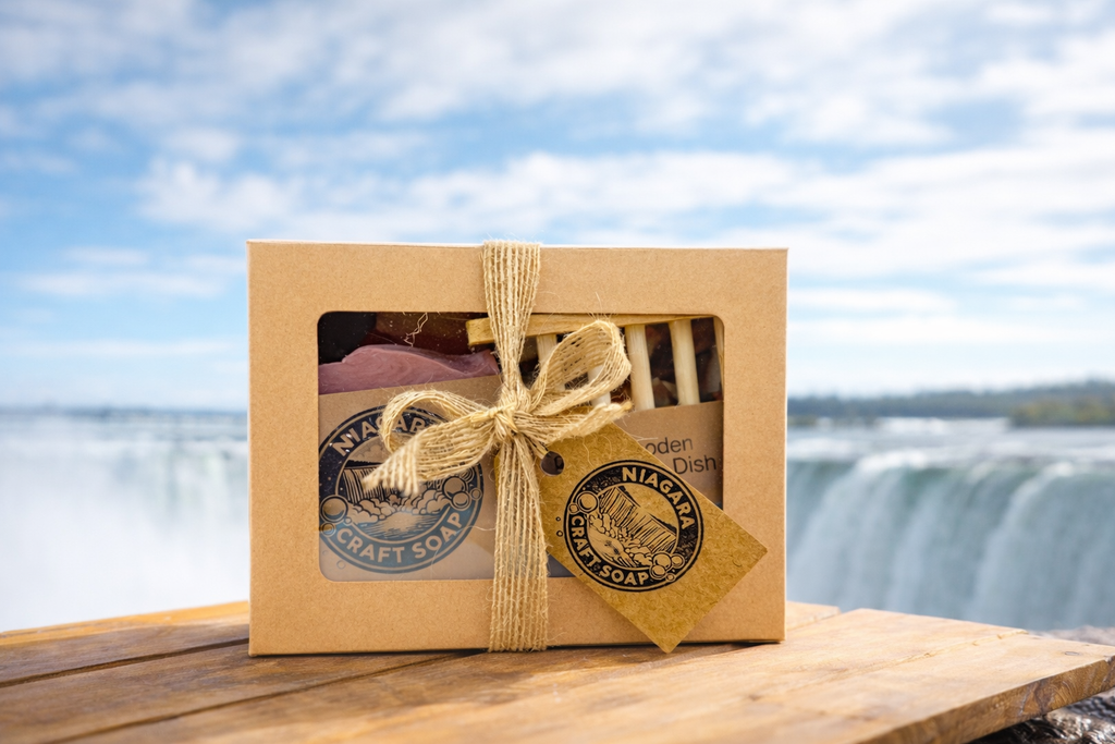 + $3 for wood soap dish (1) & gift box (1)