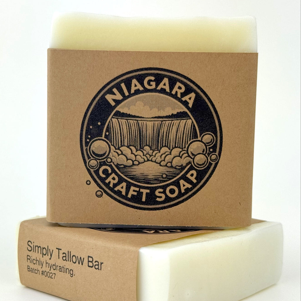 Bar of soap with a cardboard packaging featuring 'Niagara Soap' branding on a white background.